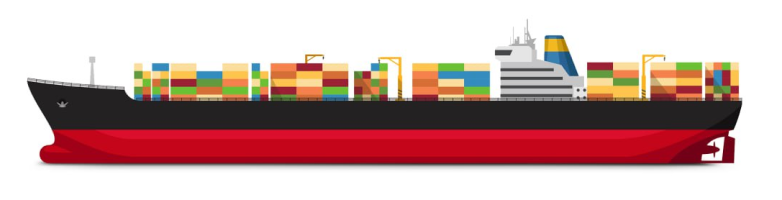 Container vessel side view